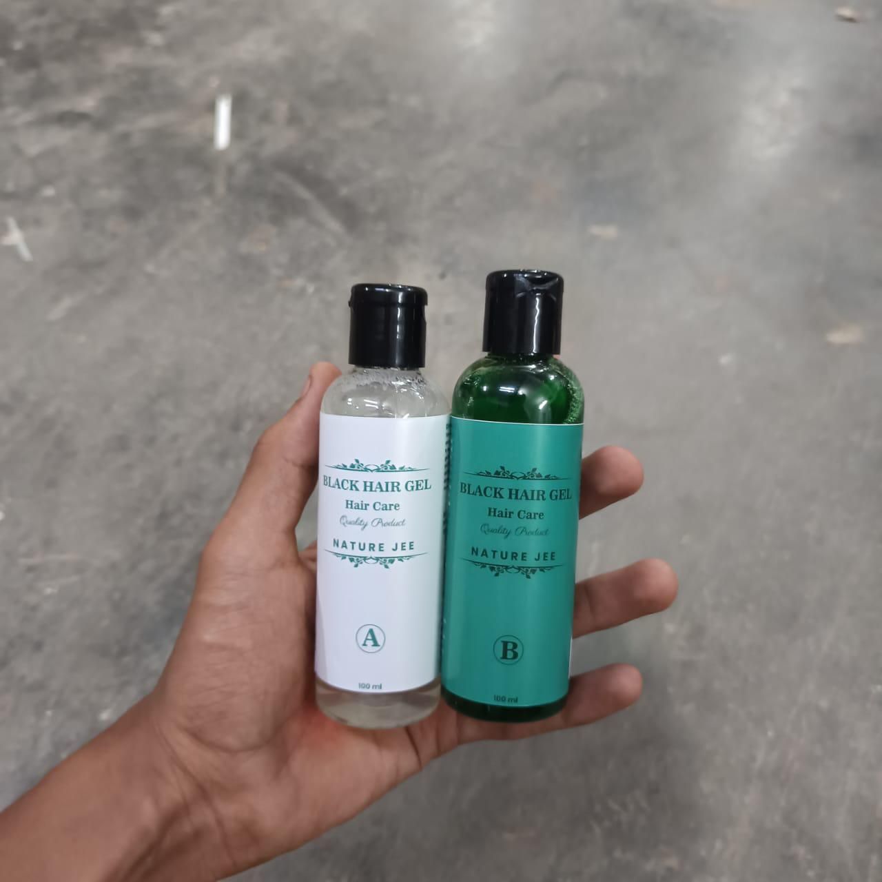 Black Hair Gel 200 ml Pack of 2