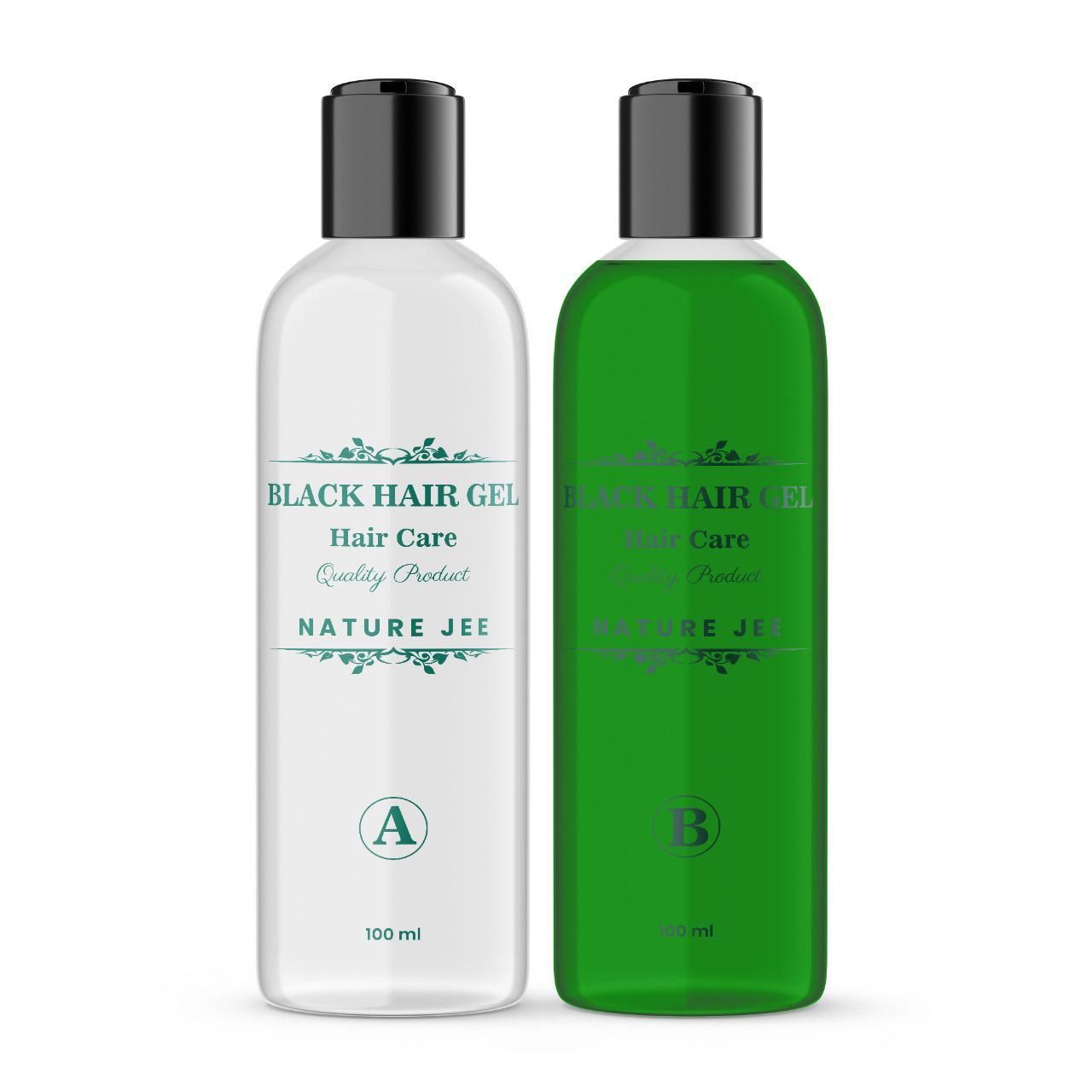 Black Hair Gel 200 ml Pack of 2