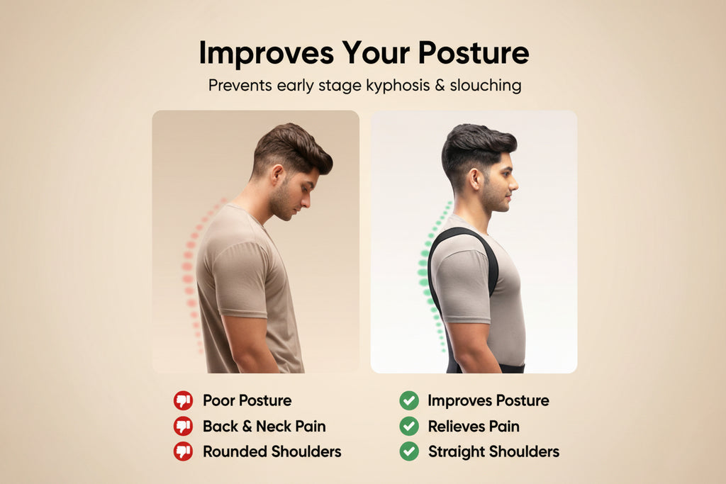 Back Posture Corrector Belt for Men & Women | Adjustable | Free Size