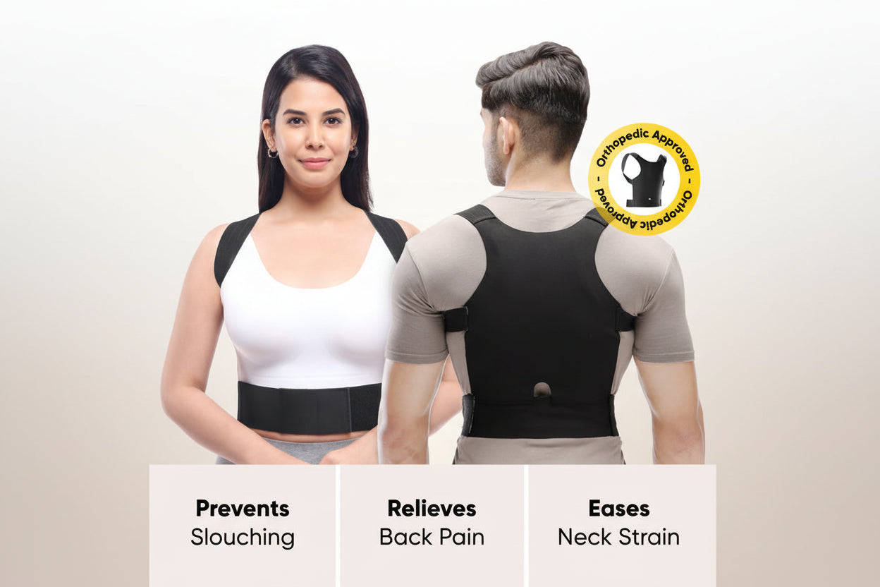 Back Posture Corrector Belt for Men & Women | Adjustable | Free Size