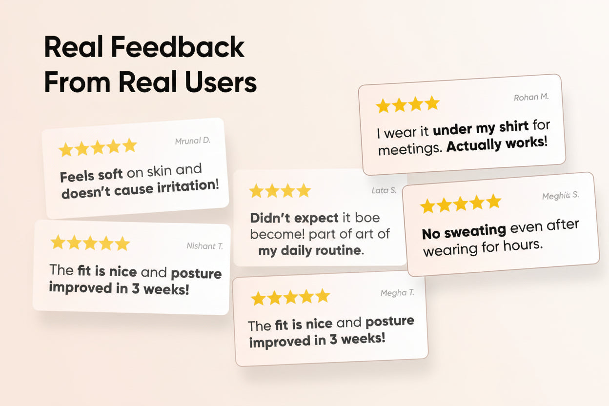 Back Posture Corrector Belt for Men & Women | Adjustable | Free Size